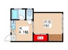 原田荘 1Kの間取り