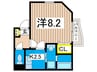 クレフラスト舞岡 1Kの間取り