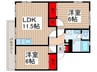 ユースフラット 2LDKの間取り