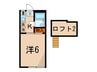 フラット林 1Kの間取り