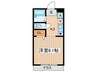 カーサ西調布 1Kの間取り