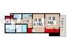 ルクレ東上野レジデンス 2Kの間取り