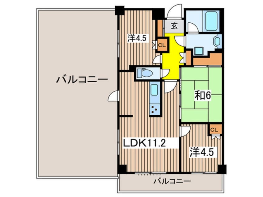 間取図 パルナシアン戸塚（６０１）