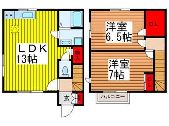 間取図 ｺﾝﾌｫﾙﾄてらぞの