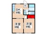 ハイツＫＩＮＴＡＲＯ 2DKの間取り