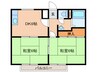 ベイシティメゾンⅢ 2DKの間取り
