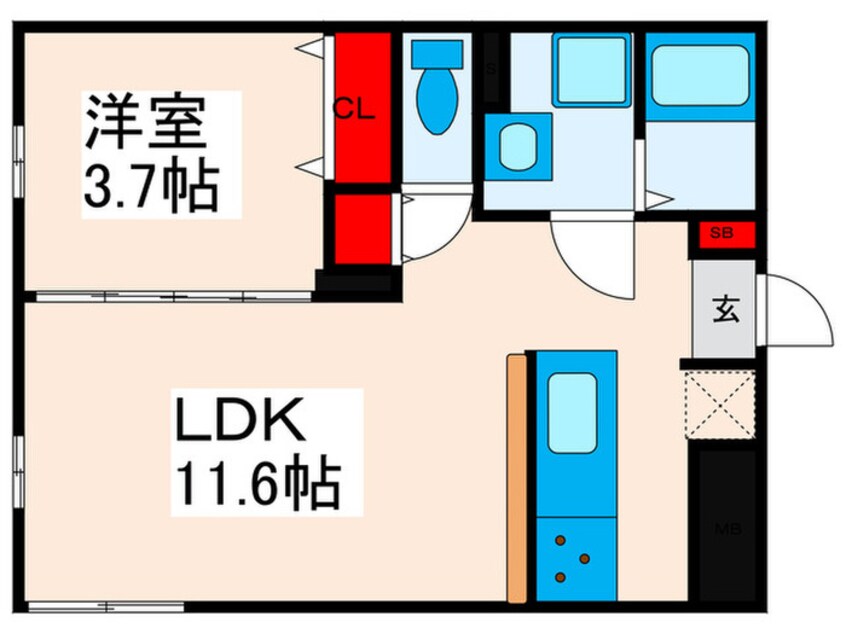 間取図 日暮里レーベル