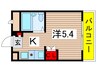 カレッジハイツ稲毛 1Kの間取り