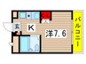 カレッジハイツ稲毛 1Kの間取り