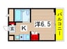カレッジハイツ稲毛 1Kの間取り