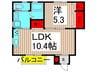 エスポワール辰沼C棟 1LDKの間取り