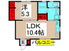 エスポワール辰沼C棟 1LDKの間取り