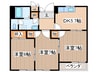 コ－ポラス園第２ 3DKの間取り