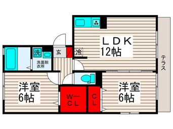 間取図 エ－デルハイムＡＳＡＫＡ－Ａ