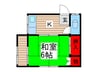 めぐみ荘 1Kの間取り