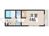 羽沢グリーンフォレスト 1Kの間取り