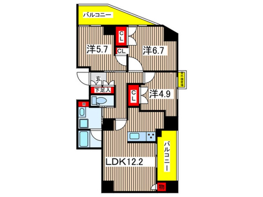 間取図 Ts　garden東陽町