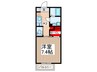 MELDIA新狭山Ⅱ 1Kの間取り