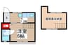 土谷マンション 1Kの間取り