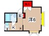 ぴあせんて 1Kの間取り