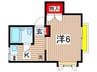 ぴあせんて 1Kの間取り