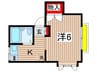 ぴあせんて 1Kの間取り