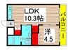 エミコーポラス 1LDKの間取り