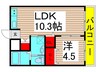 エミコーポラス 1LDKの間取り