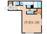 Branche鷺ノ宮 1Kの間取り