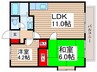 サンライフふじみ野 2LDKの間取り