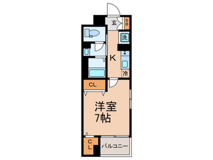 間取図 フローラ弦巻