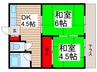 コーポ浅岡 2DKの間取り