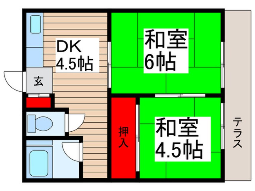 間取図 コーポ浅岡