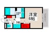 ジュネス西新井Ⅰ 1Kの間取り
