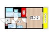 北小岩テラス 1Kの間取り