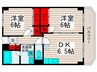 アクアコースト 2DKの間取り