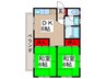 パ－クランドマンション 2DKの間取り
