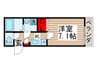 グレイシア北千住 1Kの間取り