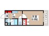 サンイ－スト 1Kの間取り
