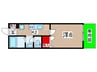 パークヒルズＨＳ 1Kの間取り