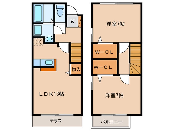 間取り図 ローズコート・１２