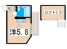 Popeye弘明寺 1Rの間取り
