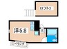 Popeye弘明寺 1Rの間取り