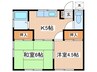大山コーポ 2Kの間取り