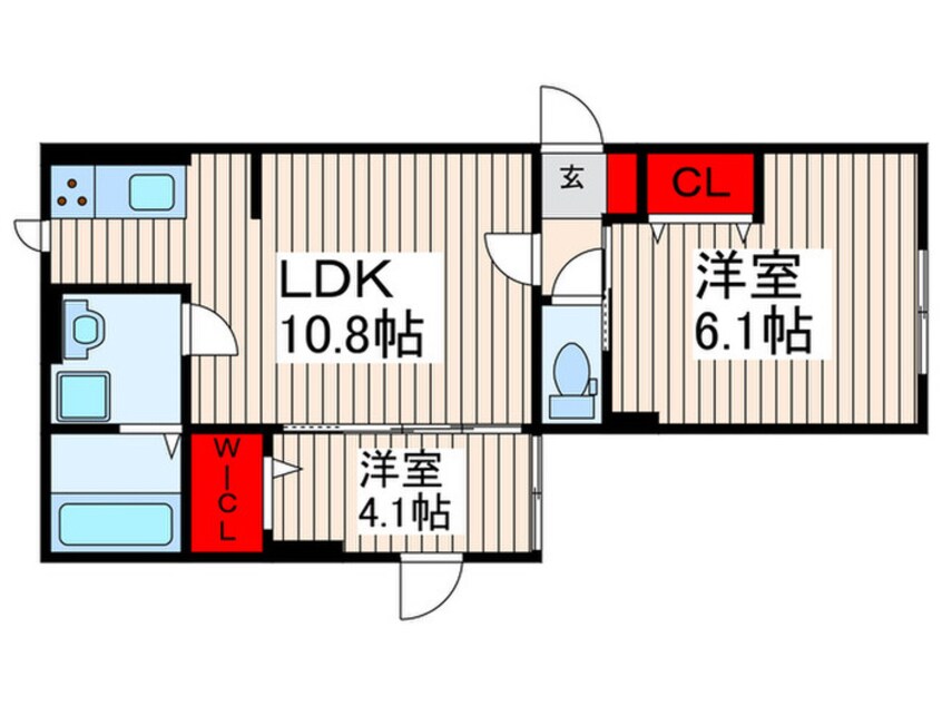 間取図 エクセリア竹ノ塚