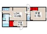 エクセリア竹ノ塚 2LDKの間取り