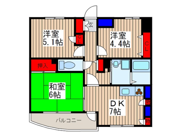 間取り図 グランシエロ川口本町