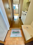 玄関 フラットグリーン