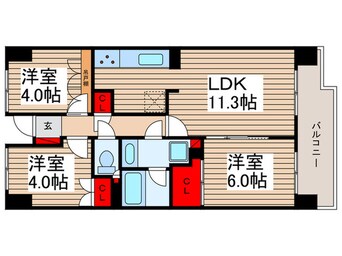 間取図 川越パーク・ホームズ（1203）