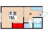 ビバリーコート志津 1Kの間取り